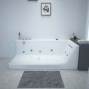 Bồn tắm <span class=keywords><strong>massage</strong></span> thủy lực thông minh tự đứng, chất liệu acrylic, có vách ngăn bên, kèm gối - Product Image 4