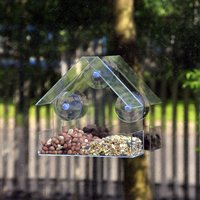 Mangeoire à oiseaux portable et écologique avec fenêtres transparentes en acrylique et ventouses puissantes pour la vente en gros