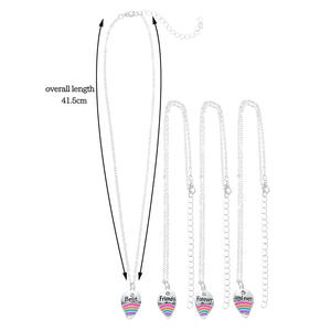 4명의 베스트 프렌드를 위한 분리 가능한 에나멜 나비 모양 영원한 우정 목걸이, 어린이 소녀 선물용 BFF 펜던트 목걸이 - Product Image 4