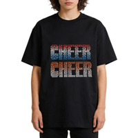 Transfert thermique personnalisé en strass pour T-shirts – Motif Cheer Design