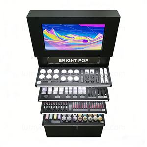 Exhibidor de Maquillaje Profesional con Pantalla, Luces LED, Gabinete con Cerradura, Vitrina de Metal para Tienda de Cosméticos - Product Image 5