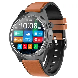 SENBONO MAX16 Smart Watch Herren 1,6 Zoll AMOLED runde Großbild-Antwort Call Watch Big Battery OEM/ODM Sport Smartwatch Leder