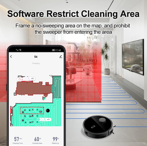 Robot hút bụi gia dụng tự động với công nghệ Lidar, chức năng hút khô và ướt, bộ lọc HEPA, sử dụng pin, có tùy chọn phích cắm EU và US - Product Image 4