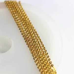 Chaîne Corporelle Plaqué Or Triple 24K en Gros 1mm 1.5mm 1.8mm <span class=keywords><strong>Prix</strong></span> Usine pour Fabrication de Bijoux - Product Image 3