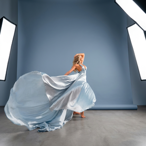 V-neck Satin Silk Flying <b>Dress</b> for <b>Photoshoot</b> <b>Maternity</b> Long Train Formal Vintage <b>Dress</b> for Women - Product Image 2