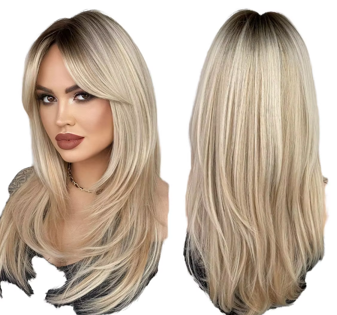 Brunette à blond clair