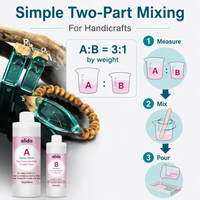 Résine Époxy Créative 3:1 en Deux Composants, Kit à Durcissement Rapide, Formule 1kg pour Table en Résine, Travail du Bois et Conception de Bijoux