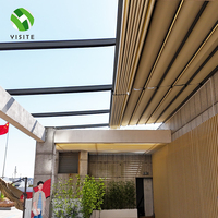 Pergola électrique étanche extérieure YST avec auvent en aluminium pliable automatique et roo rétractable en PVC pour terrasses de restaurant