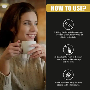 Suplemento de Resina del Himalaya Orgánica Pura al 30% al por Mayor, Marca Propia Personalizada, 75% de Ácido Fumarico, con Cuchara, para el Apoyo Inmunológico y Cardíaco - Product Image 5
