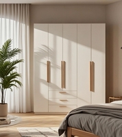 Meubles de garde-robe personnalisés ensemble de chambre à coucher hôtel maison en bois massif grande armoire avec coiffeuse