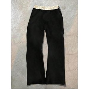 FOXA Pantalon de survêtement ample pour homme, respirant, 100% coton, avec motif lettres, taille à cordon, taille basse, style Y2K, avec poches - Product Image 3