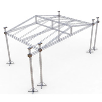 Torre de elevación de truss de aluminio para soporte en el suelo, sistema de elevación de truss para escenarios y exhibiciones, y podio de aluminio para eventos y espectáculos