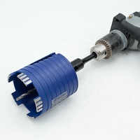 Foret diamanté à soudure laser 68mm/82mm M16 / 5/8''-11 avec foret pilote et adaptateur SDS-Plus/HEX pour béton et brique