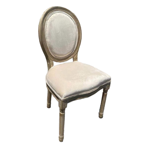 Стильный винтажный обеденный стул из массива дерева Louis с элегантной сетчатой спинкой для отелей дома и гостиной - Product Image 6