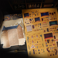 Lot de 5 autocollants de la série My Secret Space, décorations de maisons et matériaux de broderie pour projets DIY