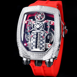 Montre mécanique tourbillon créative en moissanite 2026, bracelet en caoutchouc confortable, montre de sport privilégiée par les hommes d'élite - Product Image 1