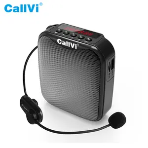 Callvi V-317 Mégaphone Portable 10W Amplificateur de Voix Professeur Micro Haut-Parleur Avec Mp3 Joueur Haut-Parleur