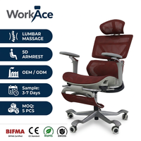 Silla Ergonómica Moderna y Cómoda para Oficina en Casa, con Alivio de Presión, Reposacabezas Ajustable, Giratoria, de Malla, para Dormitorio, Venta al Por Mayor
