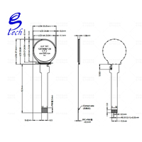 0,9-Zoll-TFT-LCD-Bildschirm ST7735 Kleiner Bildschirm mit 128x128 Auflösung LCD-Rundbildschirm SPI-Farbdisplay