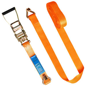 헤비 듀티 EN 인증 폴리에스터 트럭 바인딩 래칫 벨트 (50mm 5T) 더블 J 후크 래칫 타이 다운 래싱 스트랩 - Product Image 5