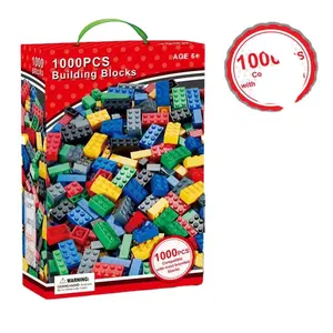 Ensemble de jouets en briques de construction pour enfants, 1000 pièces, bureau éducatif, bricolage général, petites particules colorées, 1000 pièces