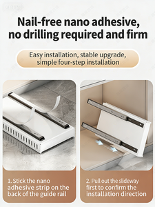 <span class=keywords><strong>Organisateur</strong></span> de <span class=keywords><strong>tiroir</strong></span> de cuisine sous l'évier, support de rangement coulissant pour couvercles de casseroles et poêles, détachable, vente en gros - Product Image 5