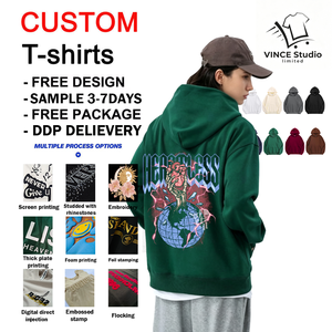 เสื้อฮู้ดดี้คุณภาพสูง นุ่มสบาย สีขาวหลากสี ผลิตอย่างดี ขายส่ง เสื้อฮู้ดดี้ผ้าฟลีซระบายอากาศได้ดี สำหรับผู้ชาย - Product Image 2