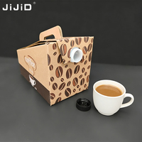 Emballage en boîte personnalisé JIJID, 96 oz (3 L), résistant aux fuites, avec bec verseur, pour café, vin, vodka, bière