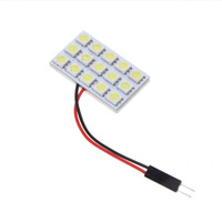 Lampe de lecture intérieure de voiture à LED super lumineuse 12V 5050 15SMD, lumière de plaque d'immatriculation blanche 6500K, accessoires automobiles