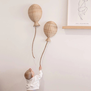 Rattan Woven <b>Balloon</b> Wall Decoration <b>Round</b> Natural Color For Childrens Room Home Decor Hanging Items - Product Image 2