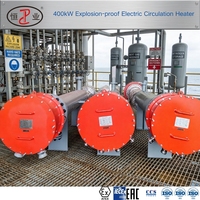 Chauffe-eau électrique à circulation de saumure 400 kW résistant à la corrosion, élément Incoloy 800, cuve SS316L, ATEX pour la transformation pétrochimique