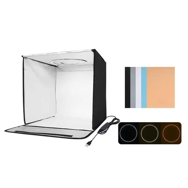 Photography Shooting Tent Photo Box LED Light Boxes Studio Soft Box Softbox with PVC Backgrounds