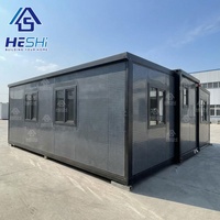 Maison préfabriquée de luxe prête à l'emploi, conteneur extensible de 20 pieds et 40 pieds, maison préfabriquée extérieure, deux chambres, casas prefabricadas