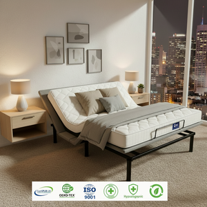 <span class=keywords><strong>Letto</strong></span> Moderno Minimalista in Ferro Resistente Reclinabile per Hotel e Camera da <span class=keywords><strong>Letto</strong></span> con Telecomando e Motore Regolabile per Casa e Appartamento di Grandi Dimensioni - Product Image 1