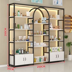 Luxury Beauty Salon Light Display <b>Shelf</b> Cosmetics Nail Skin Care Stand Cabinet Store Display <b>Shelf</b> Storage Rack - Product Image 4