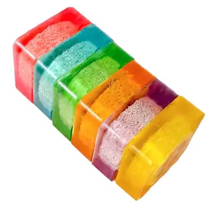 Jabón <span class=keywords><strong>casero</strong></span> de marca privada, jabón blanqueador de lujo, vaso Kójico, jabón de Aloe, aceite esencial de limón, <span class=keywords><strong>lavanda</strong></span>, loofah, novedad de 2022 - Product Image 3