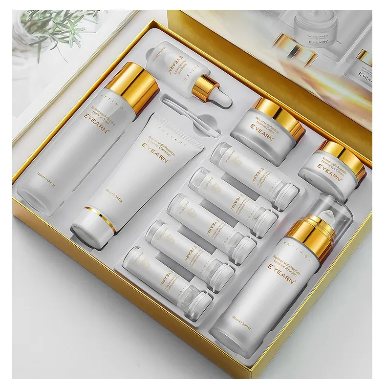 Radyant yüz nemlendirici ve Anti-Aging cilt bakımı için Retinol ile Women11-Piece yüz kiti