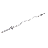 Barre de musculation en acier de haute qualité, portable, durable, droite et incurvée EZ, avec poignée filetée, pour poids libres