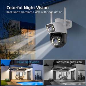 Kamera Luar Ruangan ICSee A26 8MP 4K Keamanan Rumah Lensa Ganda Layar Ganda PTZ Pelacakan Manusia IP66 WiFi 2.4GHz - Product Image 3
