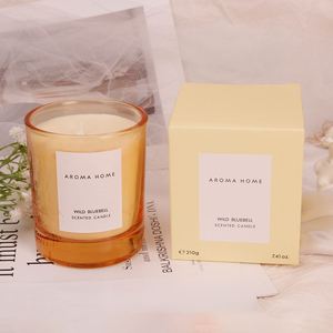 Bougie parfumée Aroma Home Wild Bluebell 210g en verre, style minimaliste, parfum floral, décoration d'intérieur - Product Image 1
