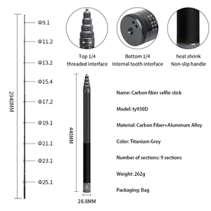 Xách tay điều chỉnh phổ Doanh mở rộng rod, cầm tay Kính thiên văn Selfie Stick, <span class=keywords><strong>monopod</strong></span> cực, thích hợp cho GoPro máy ảnh - Product Image 5