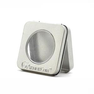 Nhỏ vuông bản lề hộp thiếc với cửa sổ rõ ràng trong suốt Top tin trường hợp - Product Image 2