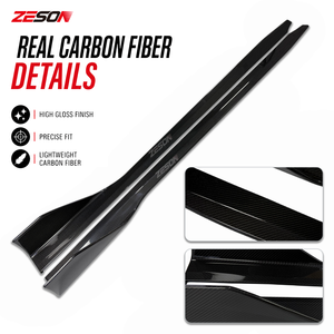 Extensiones de faldones laterales para <span class=keywords><strong>BMW</strong></span> Serie 2 G42 M240i 230i <span class=keywords><strong>220i</strong></span> Coupé M Sport Estilo AD Fibra de carbono seca Par <span class=keywords><strong>2021</strong></span>+ - Product Image 4