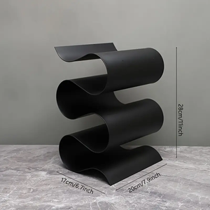 Elegante Organizador <span class=keywords><strong>de</strong></span> Botellas <span class=keywords><strong>de</strong></span> <span class=keywords><strong>Vino</strong></span> en Forma <span class=keywords><strong>de</strong></span> S, <span class=keywords><strong>de</strong></span> Metal y Hierro, Estilo Art Deco, para Mostrador, Cocina, Bar, Hogar y Fiestas - Product Image 3