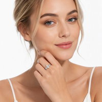 Bague d'éternité classique en diamant de laboratoire CVD VVS certifié IGI, taille brillant, sertie pavé, en or massif 10k 14k 18k et rhodium, pour mariage