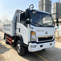 Camion benne léger 4x2 à suspension robuste pour la livraison quotidienne de briques, blocs, ciment et sacs de mortier sur les chantiers de construction très fréquentés