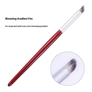 Herramienta de nailon para decoración de uñas, suministrada por el fabricante, con punta inclinada, para efecto degradado, purpurina, madera de caoba y cielo estrellado, para manicura sintética con efecto difuminado - Product Image 1