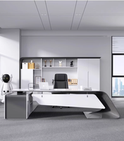 Mobilier de bureau créatif Design moderne Table de bureau PDG Patron Directeur général Bureau Patron Type l
