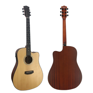 Guitare acoustique électrique Aiersi <span class=keywords><strong>de</strong></span> haute qualité, 41 pouces, Dreadnought, table en épicéa massif, acajou, instrument à cordes en acier folk - Product Image 3