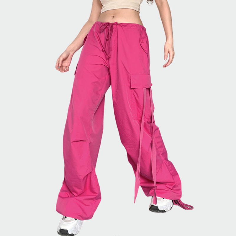 Shop Pink Cargo Pants Stylish Versatile Women's Wear
